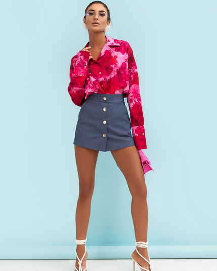 LA BALANCIA | MADDIE Satin-Bluse | Very Pink