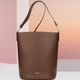 BURBERRY BUCKET LEATHER BAG MD BROWN