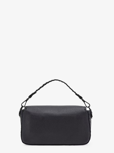 Baguette leather shoulder bag with Selleria stitchings