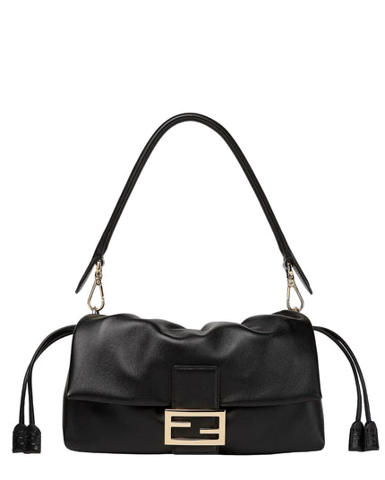 Fendi | Baguette Soft Medium Lederschultertasche | Schwarz