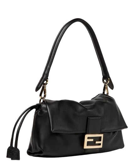 Fendi | Baguette Soft Medium Lederschultertasche | Schwarz