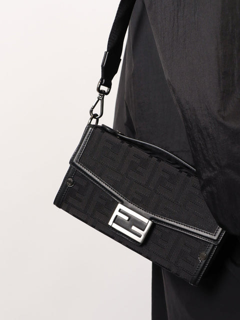 Baguette Soft Trunk FF fabric crossbody bag