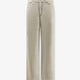 Beige denim trousers