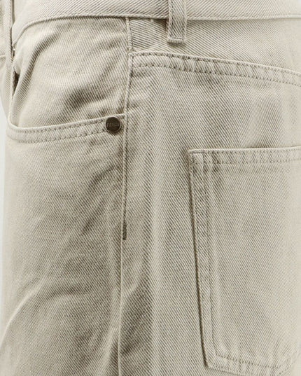 Beige denim trousers
