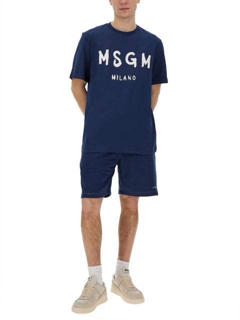 BERMUDA SHORTS WITH EMBROIDERED LOGO
