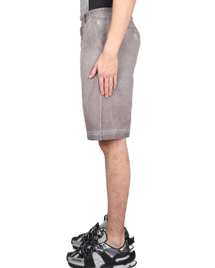 BERMUDA SHORTS WITH LOGO PLAQUE
