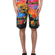 BERMUDA SHORTS WITH SUNSET PRINT