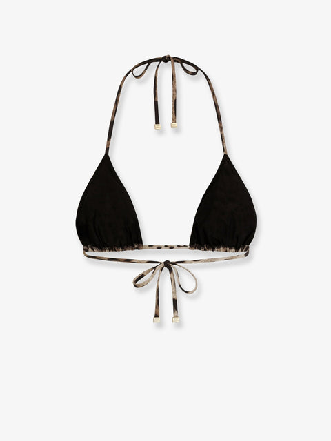 Bikini Top with animal print