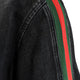 Black denim jacket certified cotton jacket with a faded effect
