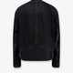 Black denim jacket certified cotton jacket with a faded effect