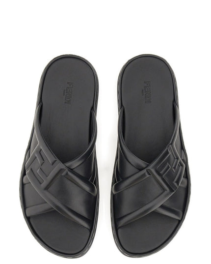 BLACK LEATHER SANDAL