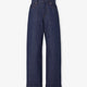 Blue denim jeans with FF detail on the bottom