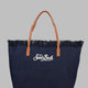 BORSA "CITY" IN DENIM CON FRANGE