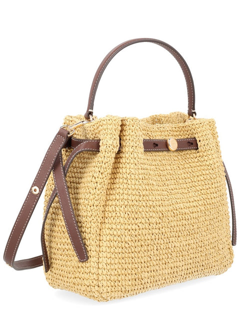 BORSA "ROMY" A SECCHIELLO IN PAGLIA