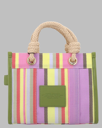 BORSA TOTE SMALL A RIGHE