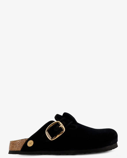 Boston Big Buckle Piping Rivet Logo mule