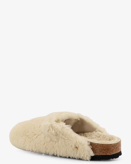 Boston Big Buckle Shearling mule