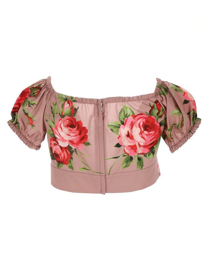 "BOUQUET ROSE" PRINT TOP