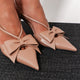 Bowow leather decolleté slingback