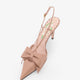 Bowow leather decolleté slingback