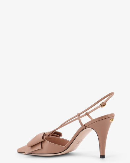 Bowow leather decolleté slingback