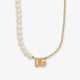 Brass necklace with pearls and DG logo