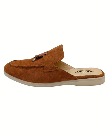 HOLLERT | Loafer aus Kalbsveloursleder mit Tassel-Detail | Whisky Braun | Herren