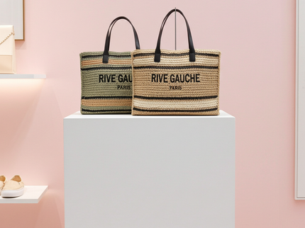 CROCHET Striped Tote Bag RIVE GAUCHE