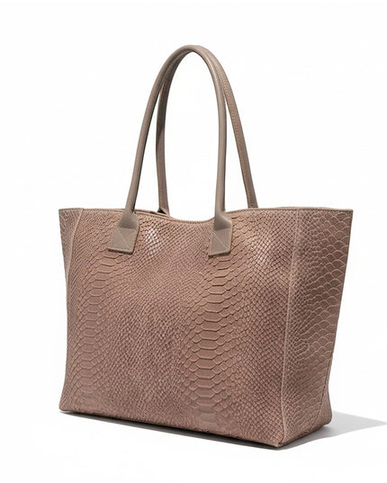 ZEEN | LOLA Schultertasche | Python-Prägung | Lavendelrosa