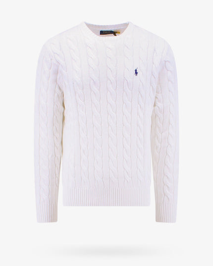 Cable knit sweater with iconic embroidery