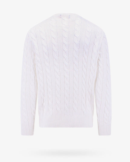 Cable knit sweater with iconic embroidery