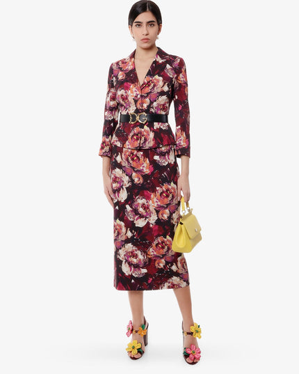 Cady blazer with peonie flower print
