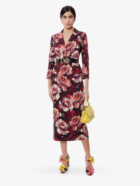 Cady blazer with peonie flower print