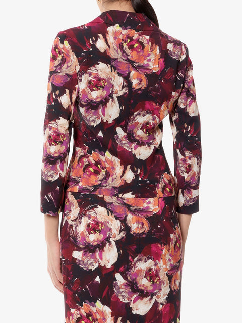 Cady blazer with peonie flower print