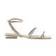 Aroeira Gold Leder-Sandalen – Kristallriemen