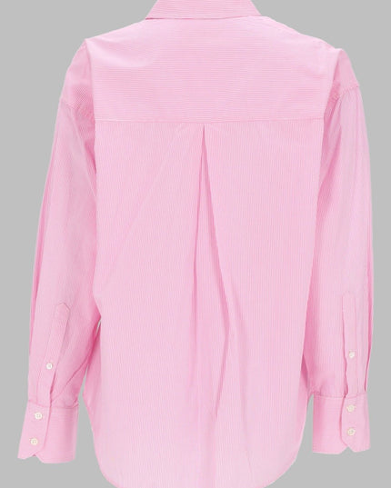 CAMICIA A RIGHE CON RICAMO