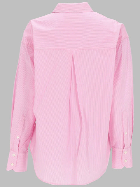 CAMICIA A RIGHE CON RICAMO