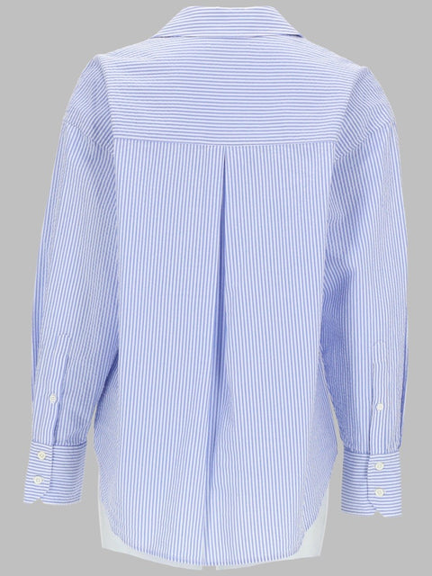 CAMICIA A RIGHE CON RICAMO