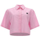 CAMICIA CROP CON LOGO