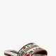 Canvas sandals with all-over embroidery