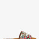 Canvas sandals with embroidered logo on the front