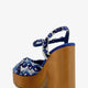 Canvas sandals with Maiolica print
