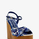 Canvas sandals with Maiolica print