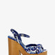 Canvas sandals with Maiolica print