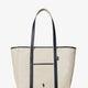 Canvas shopping bag with embroidered logo