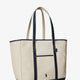 Canvas shopping bag with embroidered logo