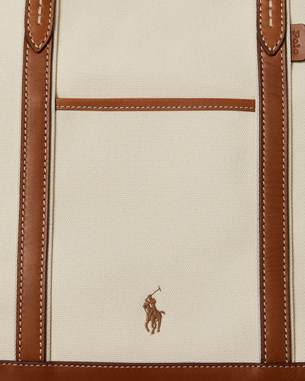 Canvas shopping bag with embroidered logo