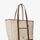 Canvas shopping bag with embroidered logo