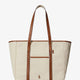 Canvas shopping bag with embroidered logo