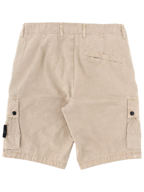 CARGO SHORTS WITH LOGO PATCH